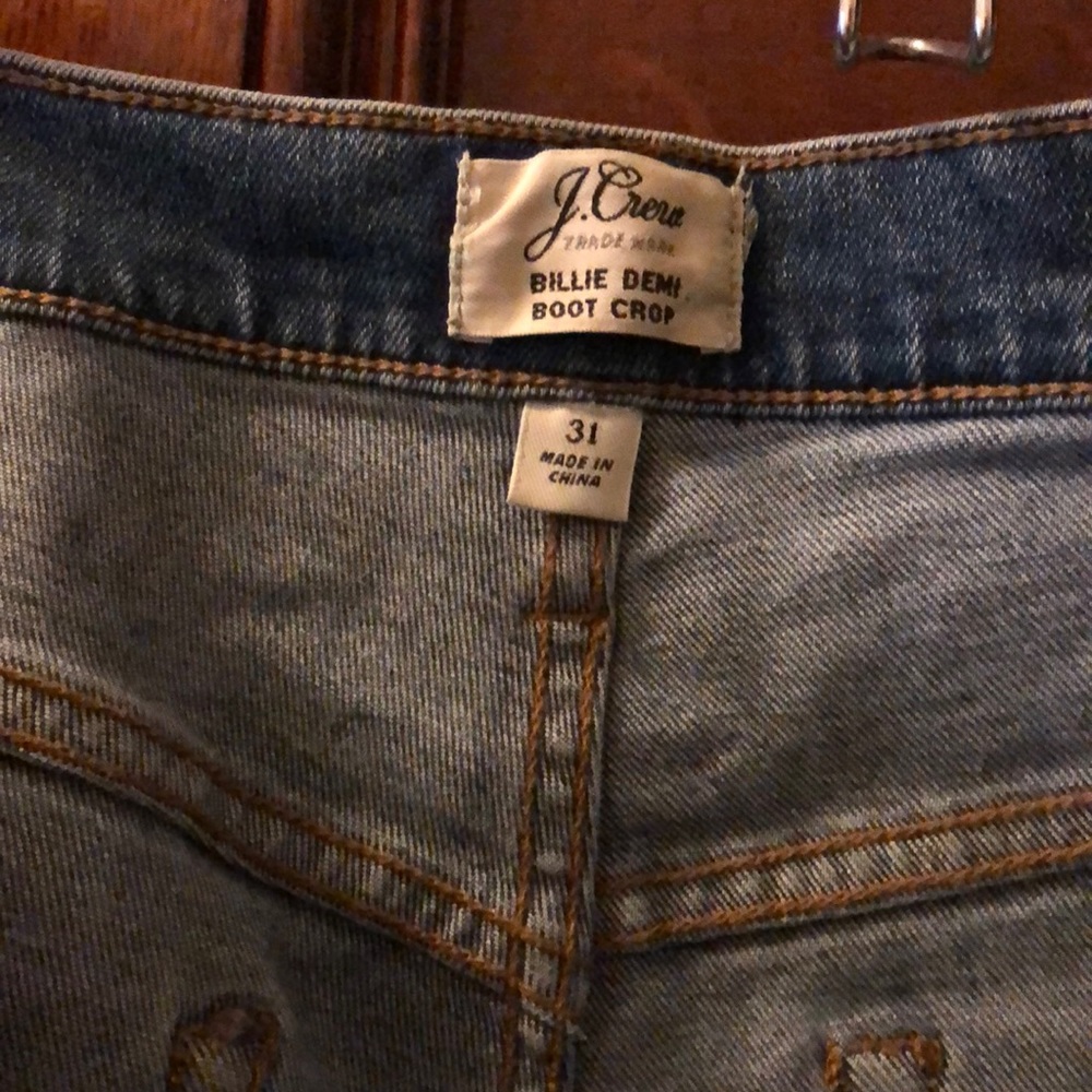 J Crew Billie Demi Boot crop jean